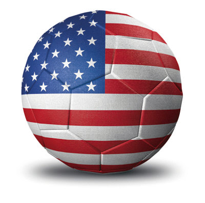 US Soccer ball flag